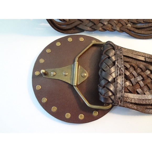 Elegant Black Braided Belt with Decorative Studs - Picture 4 of 6